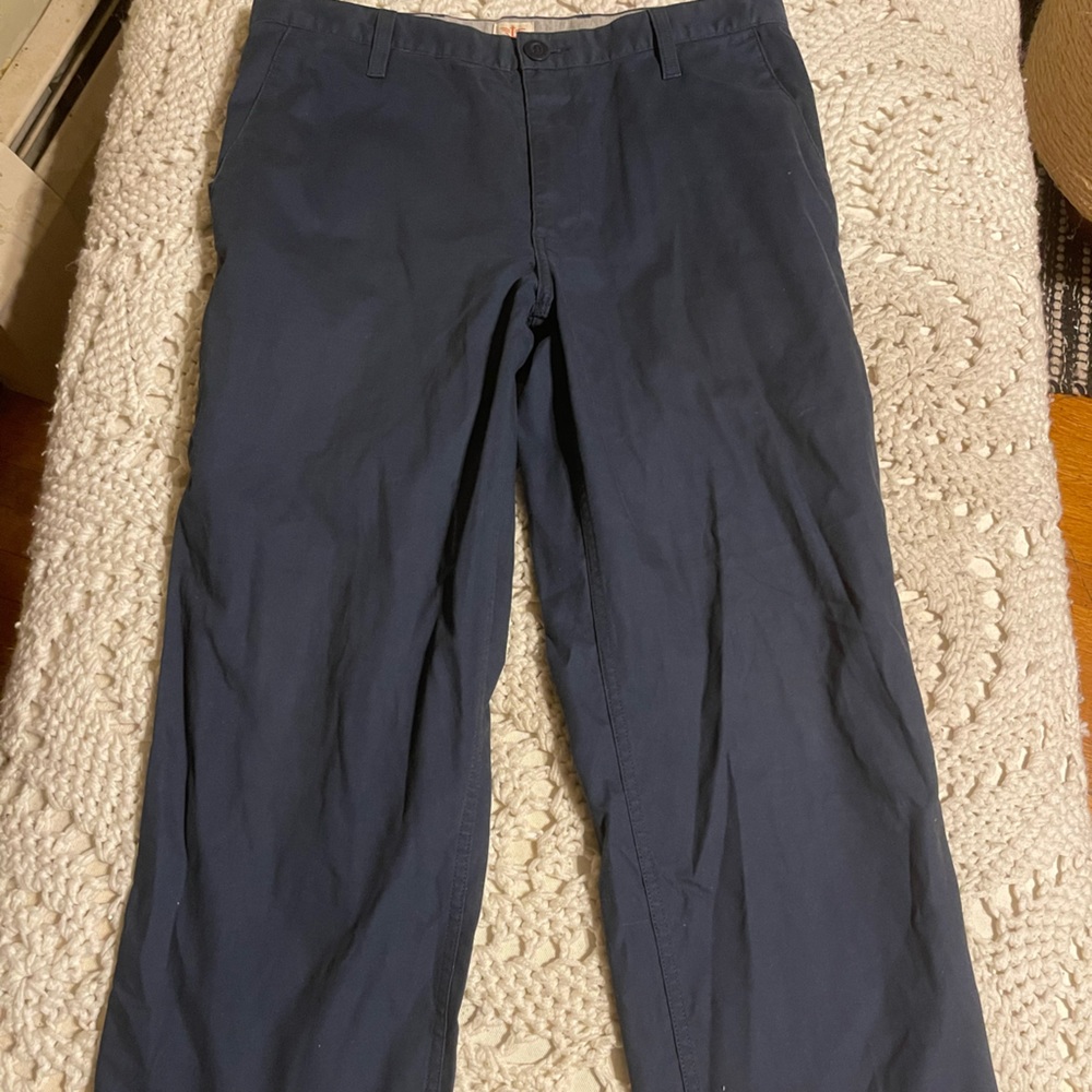 Docker blue pants with side zipper pocket
